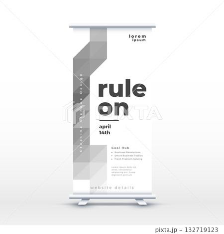 modern vertical roll up standee cover template for business promotion 132719123