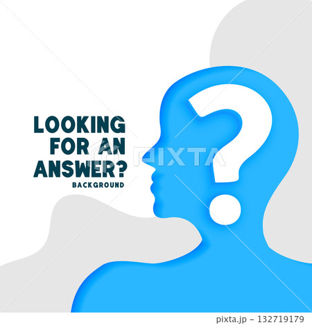 paper cut style question mark concept template for social talk or speech paper cut style question mark concept template for social talk or speech 132719179