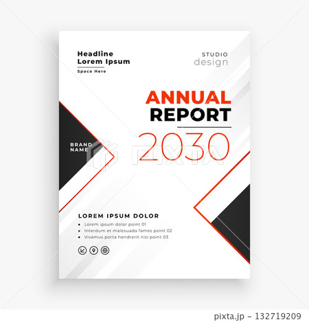 stunning business annual report brochure with company information or data 132719209