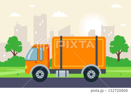 Truck icon for transporting cargo. Truck icon for transporting cargo. 132720808