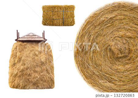 dry hay isolated on white background 132720863