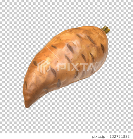 Sweet Potato. Healthy Root Vegetable For Nutrition And Cooking. Isolated On Transparent Background 132721882