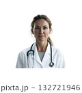 Female Doctor With Stethoscope. Medical Professional In Healthcare Setting. Isolated On Transparent Background Female Doctor With Stethoscope. Medical Professional In Healthcare Setting. Isolated On Transparent Background 132721946
