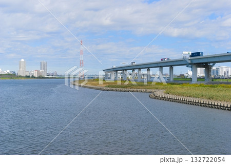 東京都江戸川区葛西橋からの眺め2025年10月 132722054