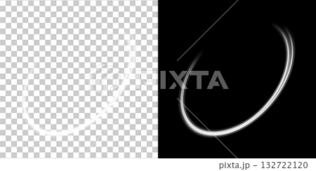 透明和黑色背景上的弧形光弧 透明和黑色背景上的弧形光弧 132722120