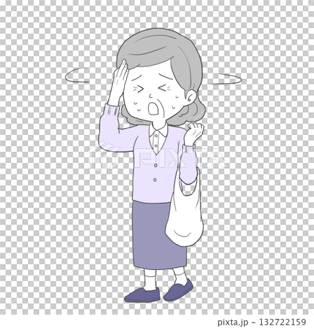 道に迷ったシニア女性2 道に迷ったシニア女性2 132722159