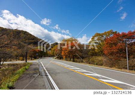 秋の榛名山　高原のドライブルート　群馬県 132724136