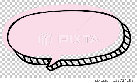 一個三維立體的手繪對話框。一個可愛、流行風格的對話框。 一個三維立體的手繪對話框。一個可愛、流行風格的對話框。 132724195