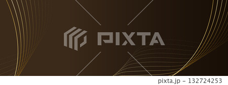 golden lines on a brown abstract background 132724253