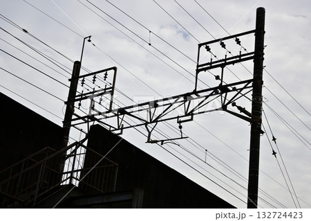鉄道架線 132724423