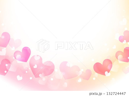 たくさんのハートの背景 たくさんのハートの背景 132724447