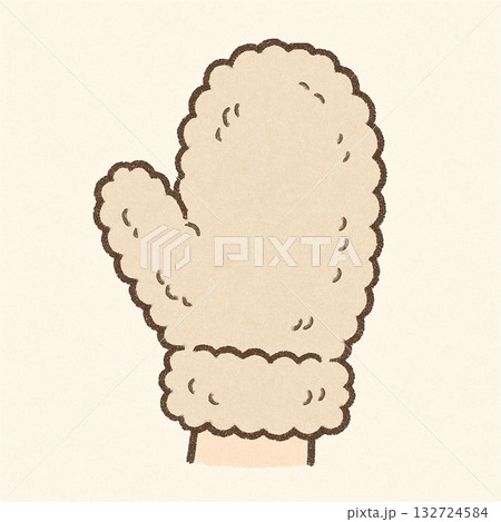 モコモコの手袋 132724584