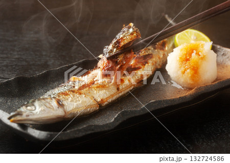 秋刀魚の塩焼き 秋刀魚の塩焼き 132724586