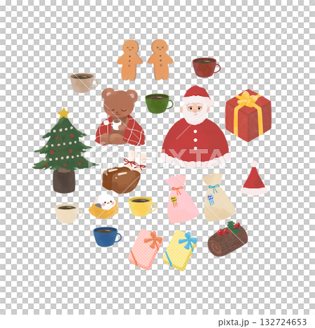 聖誕節例證材料集合 132724653