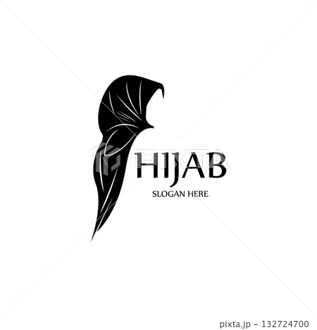hijab women black silhouette vector icons app-vector hijab women black silhouette vector icons app-vector 132724700