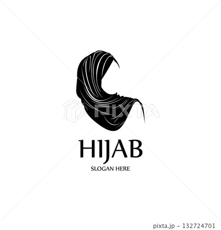 hijab women black silhouette vector icons app-vector hijab women black silhouette vector icons app-vector 132724701