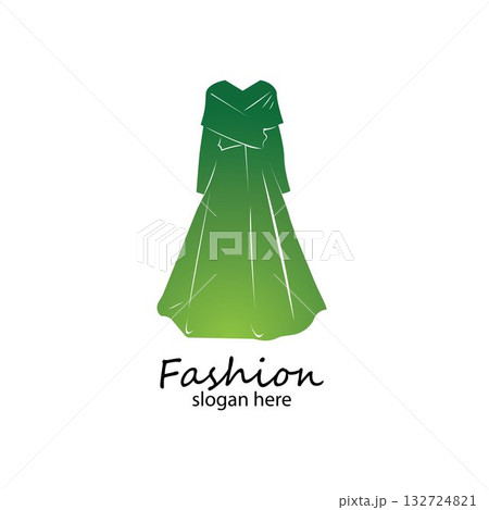 long dress long muslim dress arabic abaya.luxury women fashion.muslim clothes-vector stock 132724821