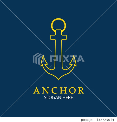 Anchor Logo Design Vector. Symbol of maritime icon or ocean business Anchor Logo Design Vector. Symbol of maritime icon or ocean business 132725014