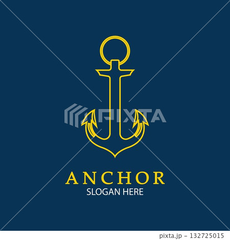 Anchor Logo Design Vector. Symbol of maritime icon or ocean business Anchor Logo Design Vector. Symbol of maritime icon or ocean business 132725015