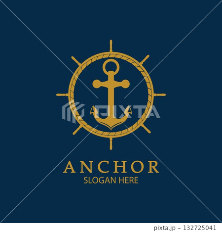 Anchor Logo Design Vector. Symbol of maritime icon or ocean business Anchor Logo Design Vector. Symbol of maritime icon or ocean business 132725041