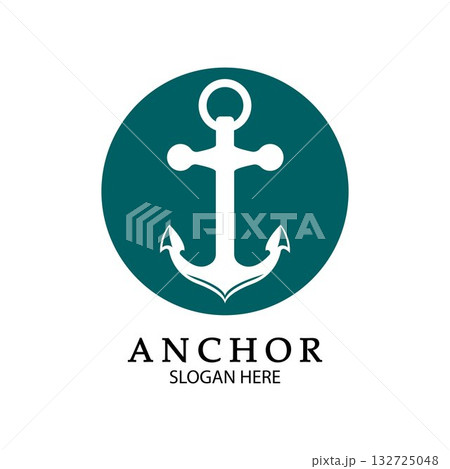 Anchor Logo Design Vector. Symbol of maritime icon or ocean business Anchor Logo Design Vector. Symbol of maritime icon or ocean business 132725048