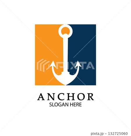 Anchor Logo Design Vector. Symbol of maritime icon or ocean business Anchor Logo Design Vector. Symbol of maritime icon or ocean business 132725060