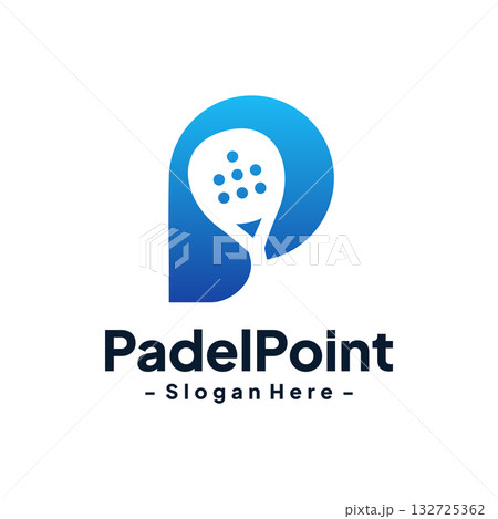 Letter P padel sport logo design template....のイラスト素材 [132725362] - PIXTA