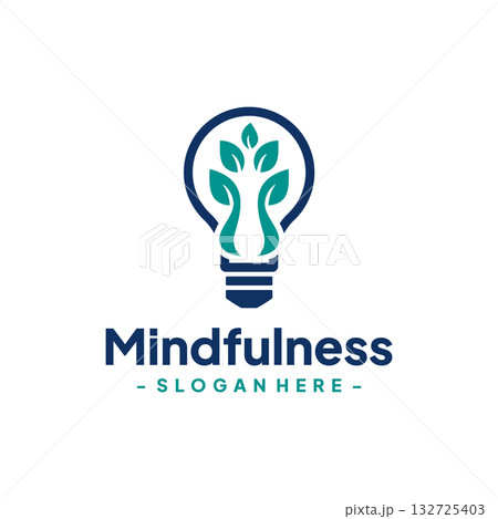 Plant with Light Bulb Logo Design Vector. Concept of innovation, energy and eco friendly. 132725403