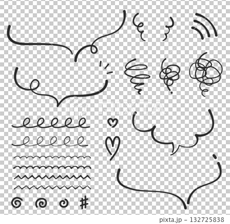 手繪漫畫符號集 132725838