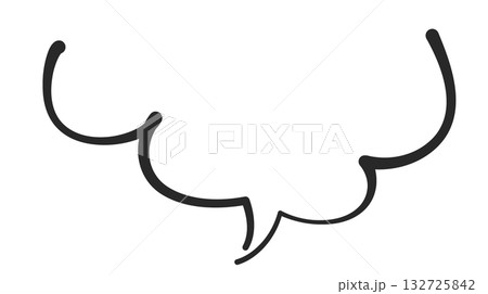 ワクワクした気持ち ペン書きモノクロの吹きだし ワクワクした気持ち ペン書きモノクロの吹きだし 132725842