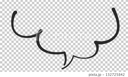 ワクワクした気持ち ペン書きモノクロの吹きだし ワクワクした気持ち ペン書きモノクロの吹きだし 132725842