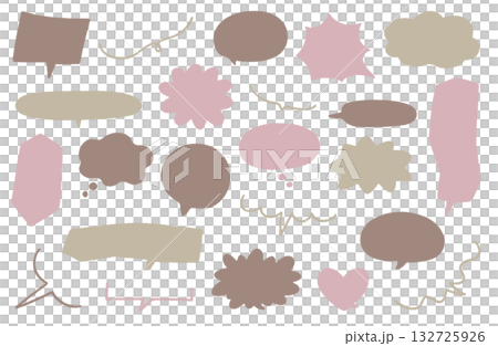 一組色調柔和的對話框。 132725926