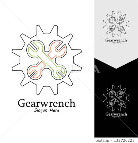 Gearwrench vector icon background template 132726223