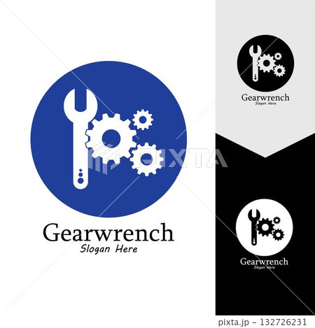 Gearwrench vector icon background template Gearwrench vector icon background template 132726231