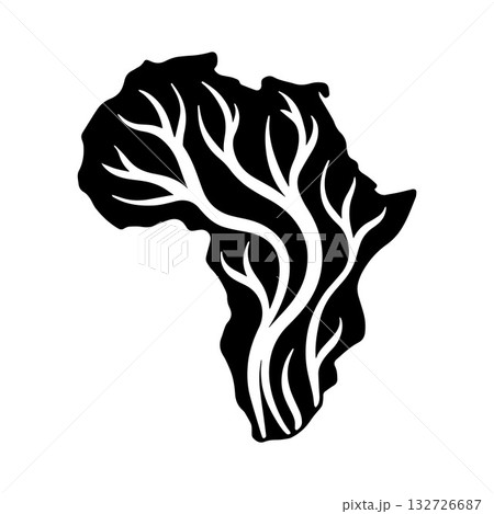 Powerful Africa Map Symbol With Dynamic Future Forward Motion Style Powerful Africa Map Symbol With Dynamic Future Forward Motion Style 132726687