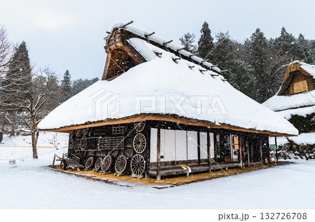 岐阜 雪化粧の飛驒の里 旧富田家 岐阜 雪化粧の飛驒の里 旧富田家 132726708