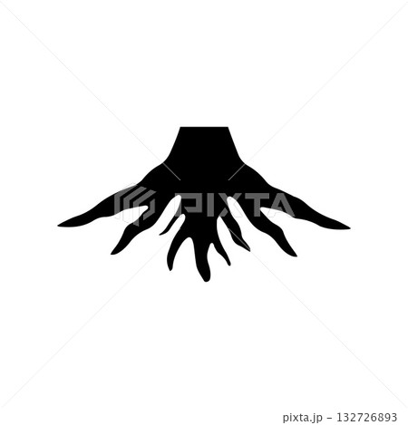 Twisting fibrous root lines showing unity growth and balance 132726893