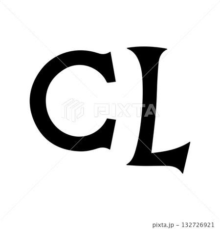 Elegant Black CL Emblem Reflecting Luxury, Harmony, and Refined Simplicity Elegant Black CL Emblem Reflecting Luxury, Harmony, and Refined Simplicity 132726921