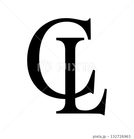 Folded CL Monogram Logo Representing Elegance, Motion, and Luxury Simplicity Folded CL Monogram Logo Representing Elegance, Motion, and Luxury Simplicity 132726963