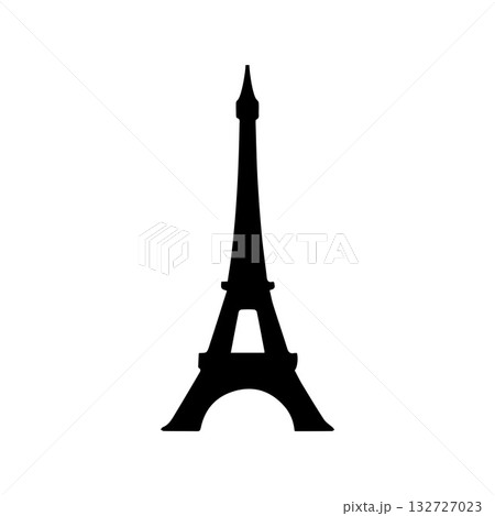 Linear Eiffel Tower Logo Representing Parisian Refinement and Simplicity 132727023