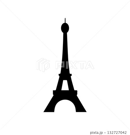 Dynamic Eiffel Tower Logo Representing Growth, Energy, and Modernity 132727042