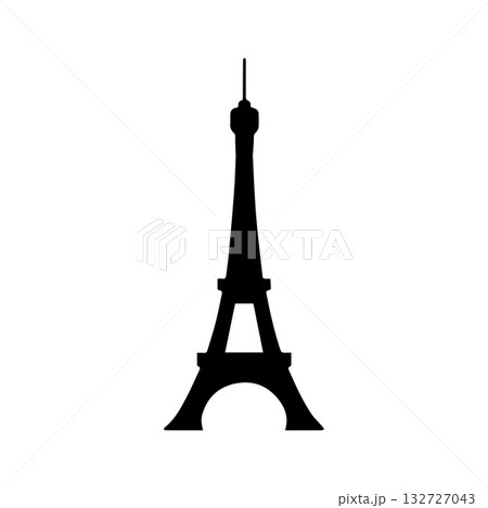 Elegant Black Tower Symbol Blending Typography and Minimalist Design 132727043