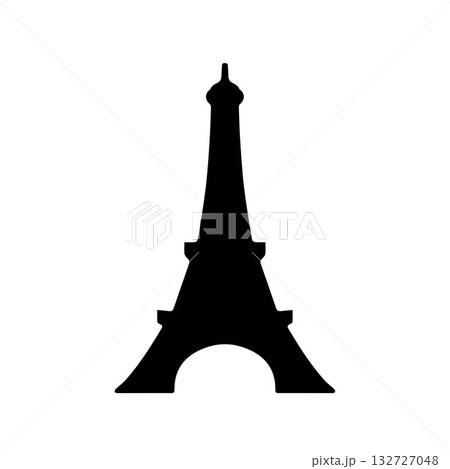 Elegant Minimalist Eiffel Tower Logo Representing Parisian Design Harmony Elegant Minimalist Eiffel Tower Logo Representing Parisian Design Harmony 132727048