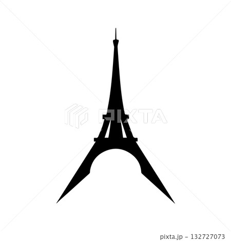 Geometric Abstract Eiffel Tower Logo Showing Strength and Structure 132727073