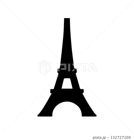 Bold Eiffel Tower Logo Symbolizing Strength and French Architecture 132727109
