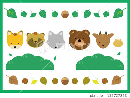 森の動物セット 132727258