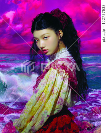 日本人女性のファッションポートレート 132727638