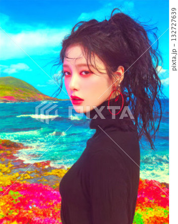 日本人女性のファッションポートレート 132727639