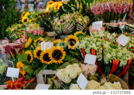 Vibrant stalls with fresh blooms and bulbs along the city's iconic canal. Vibrant stalls with fresh blooms and bulbs along the city's iconic canal. 132727888