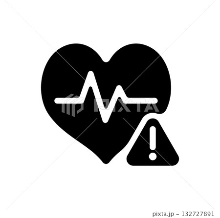 高血圧・不整脈(心拍異常) ベクターアイコンイラスト 高血圧・不整脈(心拍異常) ベクターアイコンイラスト 132727891